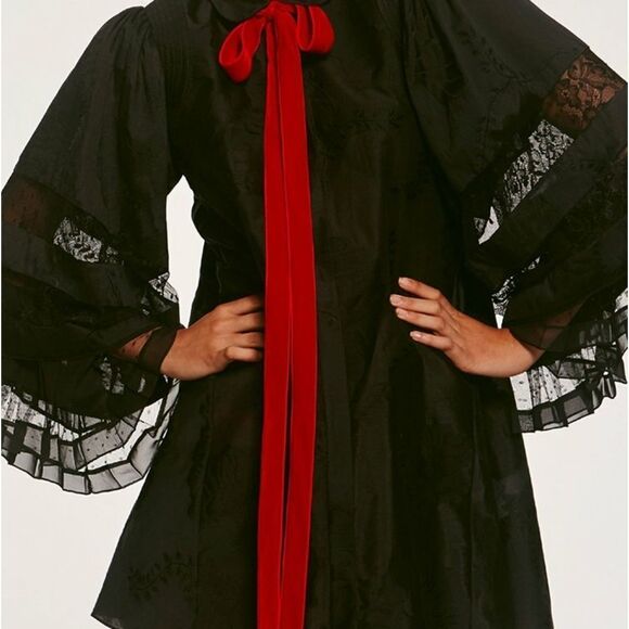 Adam Lippes Dress Silk Cotton Jacquard Mini Sz XS 0 - Picture 7 of 7